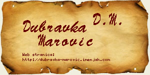 Dubravka Marović vizit kartica